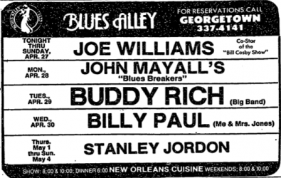 Joe Williams at Blues Alley