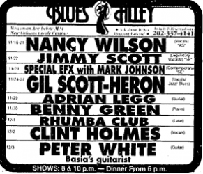 Nancy Wilson at Blues Alley