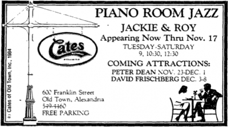 Jackie Cain and Roy Kral at Cates