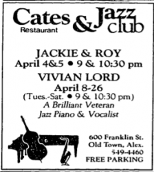 Jackie Cain and Roy Kral at Cates