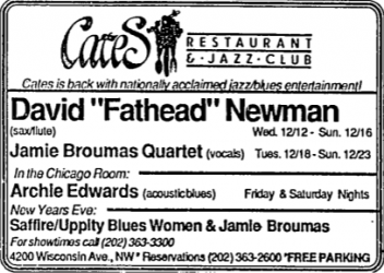 David 'Fathead' Newman at Cates