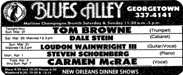 Tom Browne at Blues Alley
