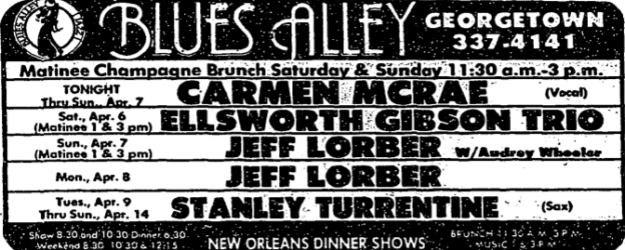 Carmen McRae at Blues Alley