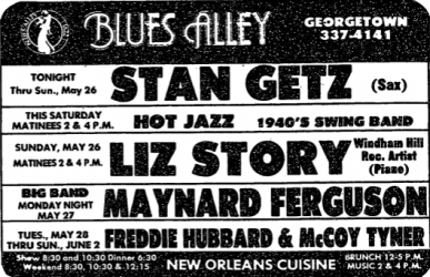 Stan Getz at Blues Alley