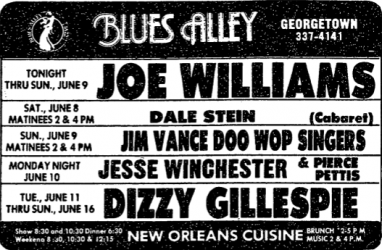 Joe Williams at Blues Alley
