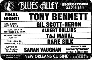 Tony Bennett at Blues Alley