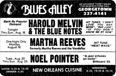 Harold Melvin at Blues Alley