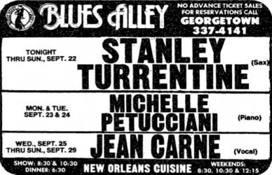 Stanley Turrentine at Blues Alley