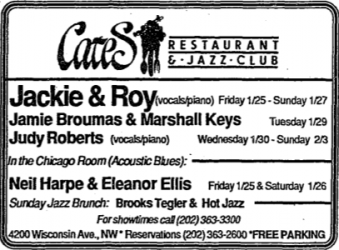 Jackie Cain & Roy Kral at Cates (DC)