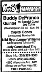 Buddy De Franco at Cates (DC)