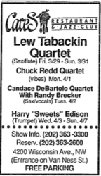 Lew Tabackin at Cates (DC)